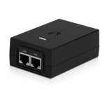 Ubiquiti POE Injector, 24V DC, 30W, Gigabit Ethernet, Black, Surge and Clamping Protection, Maximum Surge Discharge, 2Yr Warr