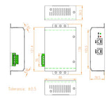 Tycon Power TP-DCDC-1256G-VHP, 10-60VDC IN. 56V 70W 4 Pair Hi Power Passive PoE OUT. DC to DC Converter and Gigabit Passive PoE Injector