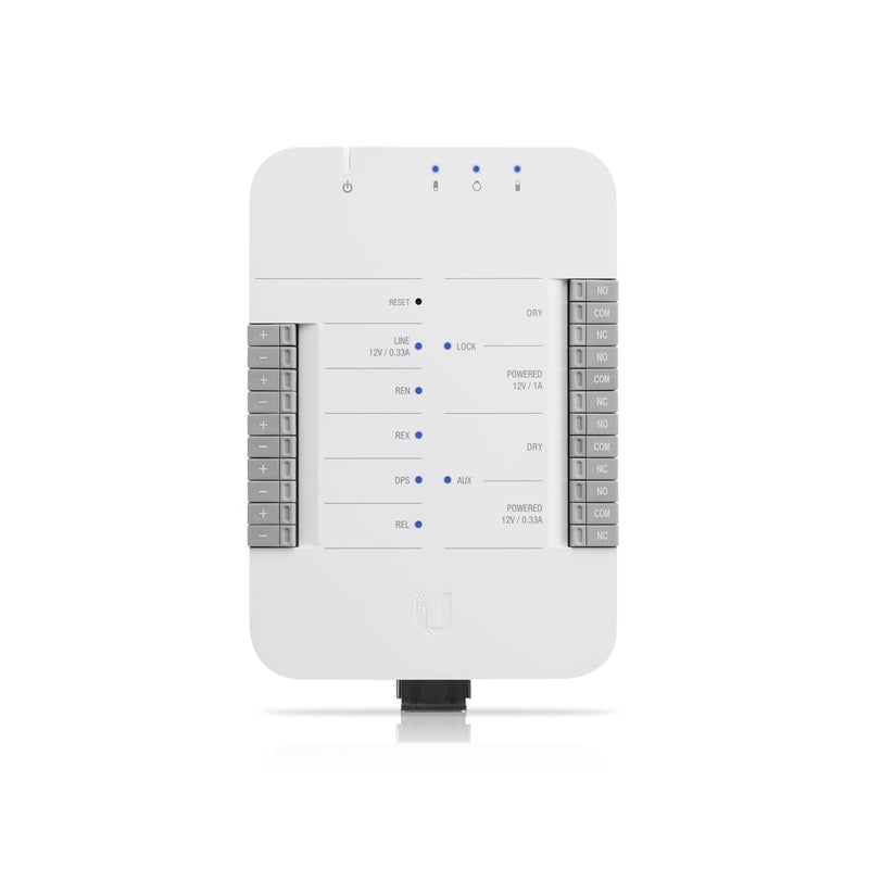 Ubiquiti UniFi Access Hub，Single Door Entry Mechanism，PoE Power, Support UA-LITE& UA-PRO,Four Inputs &12v Dry Relays for Most Door Lock, 2Yr Warr