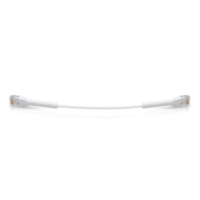Ubiquiti UniFi Patch Cable Single Unit, 0.1m, White, Both End Bendable to 90 Degree, RJ45 Ethernet Cable, Cat6, Ultra-Thin 3mm Diameter, 2Yr Warr