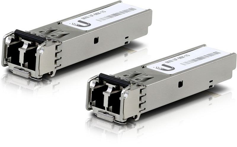 Ubiquiti UFiber SFP Multi-Mode Fiber Module, 1 Gbps SFP, 550m Distance, 2-Pack - EOL replaced by NHU-UACC-OM-MM-1G