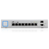 Ubiquiti UniFi Switch 8-port Managed PoE+ Gigabit Switch with SFP, 130W PoE Budget, Quiet Fanless Operation, GEN1, Incl 2Yr Warr