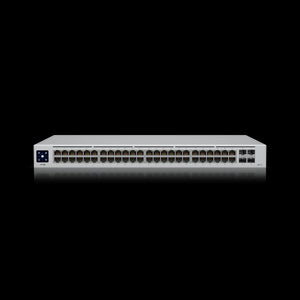 Ubiquiti UniFi 48-port Managed Gigabit Layer2 switch,  48x Gigabit Ethernet Ports w/ 32x 802.3at POE+, 4x SFP Port Touch Display 195W, 2Yr Warr