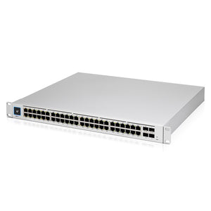 Ubiquiti UniFi 48-port Managed Gigabit Layer2 & Layer3 Switch, Auto-sensing 802.3at PoE+ & 802.3bt PoE, SFP+, Touch Display,  600W GEN2, 2Yr Warr