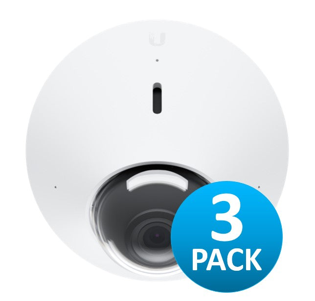 Ubiquiti UniFi Protect Dome Camera UVC-G4-DOME 3 Pack, 4MP, Vandal-Resistant (IK08), Weatherproof (IPx4), Integrated IR LEDS, Metal Housing, 2 Yr Warr