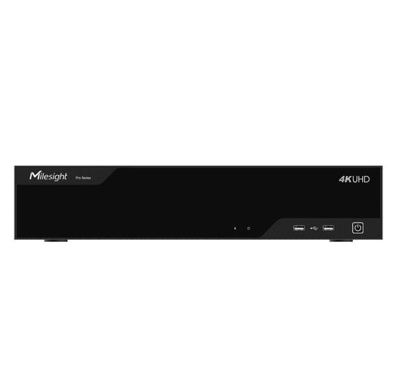 Milesight 64 Channel 8*10TB Storage · Multi-video Output · Decode up to 4-CH 4K UHD & 16-CH 1080P · ANR · RAID · N+1 Hot Spare · Versatile Interfaces