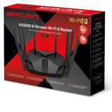 Mercusys MR90X AX6000 8-Stream Wi-Fi 6 Router, Up to 6 Gbps, MU-MIMO, OFDMA,WPA3