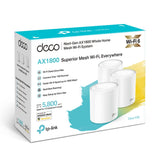 TP-Link Deco X20(3-pack) AX1800 Whole Home Mesh Wi-Fi System, Up To 530 sqm Coverage, WIFI6, 1201Mbps @ 5Ghz, 574Mbps @ 2.4 GHz OFDMA, MU-MIMO (WIFI6)