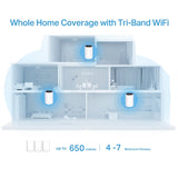 TP-Link Deco X68(3-pack) AX3600 Whole Home Mesh WiFi 6 Router, 650 Square Meters, 150 Devices, 1802 Mbps, WPA, QoS, 3x3 MU-MIMO, OFDMA