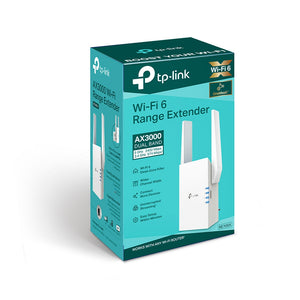 TP-Link RE705X AX3000 Mesh WiFi 6 Extender 574Mbps@2.4GHz 2402Mbps@5GHz, 1x Gigabit Ethernet Port, 2x External Antennas