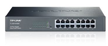 TP-Link TL-SG1016DE 16-Port Gigabit Easy Smart Switch Network Monitoring, Traffic Prioritization & VLAN Features Web-based User Interface