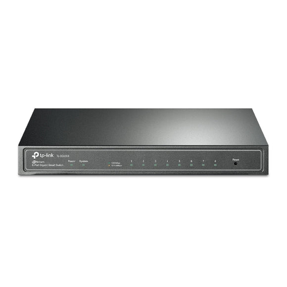 TP-Link TL-SG2008 JetStream 8-Port Gigabit Smart Switch PORT: 8× Gigabit RJ45 Ports: Desktop Steel Case, Static Routing,Omada