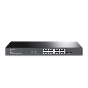 TP-Link SG2218 JetStream 16-Port Gigabit Smart Switch with 2 SFP Slots, Support Omada SDN, L2/L3/L4 QoS, Static Routing,Rack Mountable