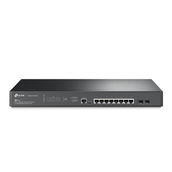 TP-Link SG3210XHP-M2 JetStream 8-Port 2.5GBASE-T and 2-Port 10GE SFP+ L2+ Managed Switch with 8-Port PoE+ 2xFan Rack Mountable IGMP Snooping,Omada