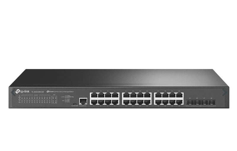 TP-Link SG3428X-M2 Omada 24-Port 2.5GBASE-T L2+ Managed Switch with 4 10GE SFP+ Slots