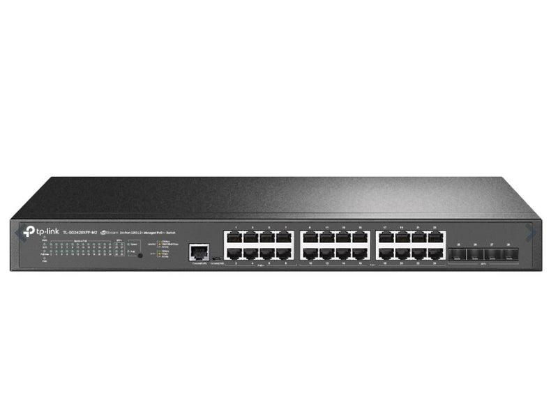 TP-Link SG3428XPP-M2 Omada JetStream 24-Port 2.5GBASE-T and 4-Port 10GE SFP+ L2+ Managed Switch with 16-Port PoE+ & 8-Port PoE++ by Omada SDN