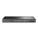 TP-Link SG3428 JetStream 24-Port Gigabit L2 Managed Switch with 4 SFP Slots IGMP Snooping QoS Rack Mountable Fanless, Support Omada Controller