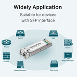 TP-Link 1000Base-BX WDM Bi-Directional SFP Module (TL-SM321A-2) TX: 1550nm, RX: 1310nm, Up to 2KM Transmission Distance, LC Simplex