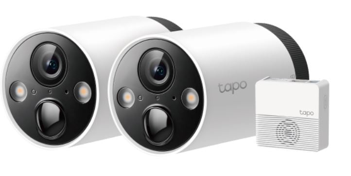 TP-Link Tapo C420S2 4MP Smart Wire-Free Security Camera System, 2-Camera System,2K QHD,1080P,Night Vision,Two-Way Audio