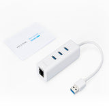 TP-Link UE330 USB 3.0 3-Port Hub & RJ45 Gigabit LAN Ethernet Network Adapter 2 in 1 Plug & Play