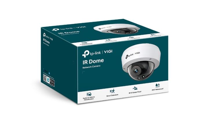 TP-Link VIGI 2MP C220I(4mm) IR Dome Network Camera, 4mm Lens, Smart Detection, 3YW