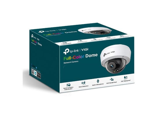 TP-Link VIGI 4MP C240(2.8mm) Full-Color Dome Network Camera, 2.8mm Lens, Smart Detection, 3YW