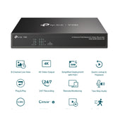 TP-Link VIGI NVR1004H-4P 4 Channel PoE+ Network Video Recorder, 24/7 Continuous Recording, 4K HDMI Video Output & 16MP Decoding (HDD Not Included)