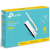 TP-Link TL-WN722N N150 High Gain Wireless USB Adapter 2.4GHz (150Mbps) 1xUSB2 802.11bgn 1x4dBi Omni Directional Antenna WPS button