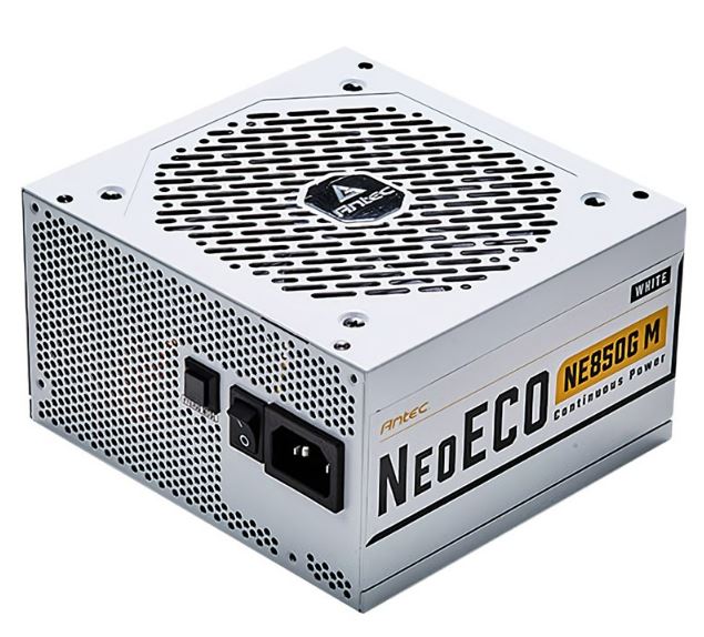 Antec NE 850w 80+ Gold, Fully-Modular, LLC DC, White 1x EPS 8PIN, 120mm Silent Fan, Japanese Caps, ATX Power Supply, PSU, PCIE 5.0 Rdy. 7yrs Wty