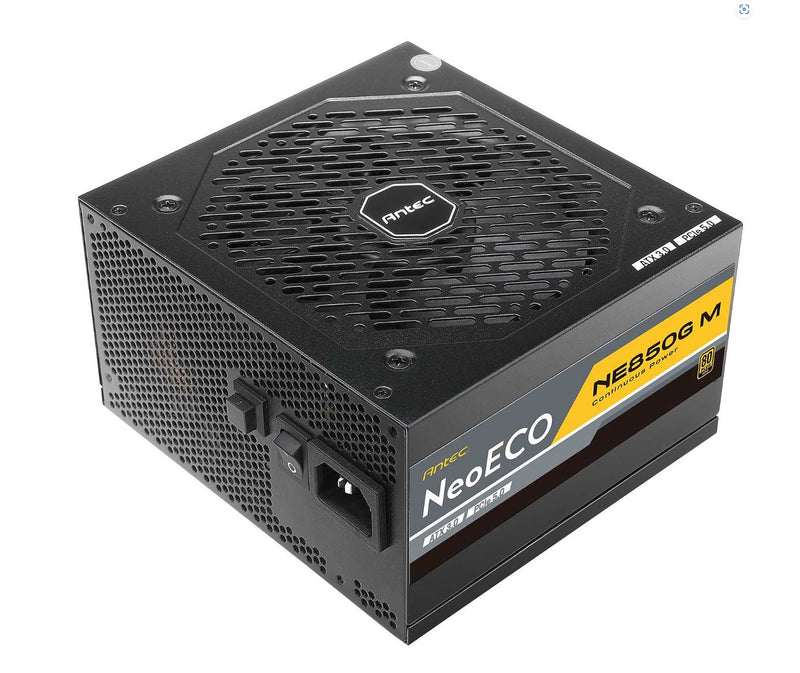 Antec NE 850w 80+ Gold, Fully-Modular, ATX 3.0, PCI-E 5.0, 120mm Silent Fan, Japanese Caps, ATX Power Supply, PSU, 10 Years Warranty (LS)