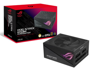 ASUS ROG-STRIX-AURA-850G-GAMING ROG STRIX 850W Gold Aura Edition, 80 Plus Gold, Fully Modular, Lambda A++ Certification,135mm Fan, Aura Sync, 10YW