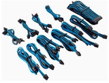 For Corsair PSU - BLUE/BLACK Premium Individually Sleeved DC Cable Pro Kit, Type 4 (Generation 4)