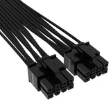 Corsair Premium Individually Sleeved 12+4pin PCIe Gen 5 Type-4 600W 12VHPWR Cable, Black 4080 / 4070 / 4090xx