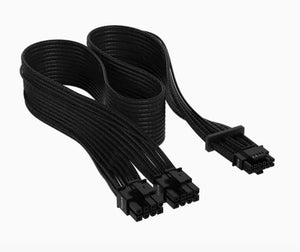 Corsair Premium Individually Sleeved 12+4pin PCIe Gen 5 Type-4 600W 12VHPWR Cable, Black 4080 / 4070 / 4090xx