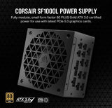 Corsair SF-L Series 80+ Gold SF1000L Fully Modular Low-Noise SFX Power Supply. Ultra compact Space saving,  High Performance PSU