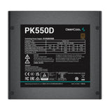 DeepCool PK550D 550W 80+ Bronze Power Supply Unit, 120mm Fan, Taiwan Capacitor, DC to DC, ATX12V V2.4, 100,000 MTBF, 85% Efficiency 5YW