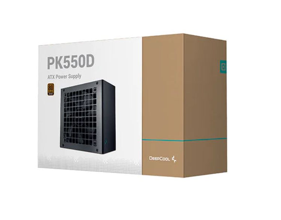 DeepCool PK550D 550W 80+ Bronze Power Supply Unit, 120mm Fan, Taiwan Capacitor, DC to DC, ATX12V V2.4, 100,000 MTBF, 85% Efficiency 5YW