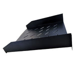 LDR Cantilever 2U 300mm Deep Shelf Recommended for 19' 600mm Deep Cabinet - Black Metal Contruction