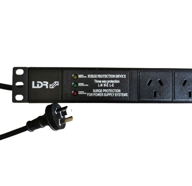 LDR 6-Port 10A Power Distribution Unit AU Approved - 6x 3-Pin AU/NZ Outlets/Slots - 1U Horizontal Mount