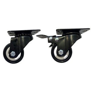 LDR 2" PP Rack Caster Wheels 2x With Brakes & 2x Without Brakes - Pack of 4 Wheels Total