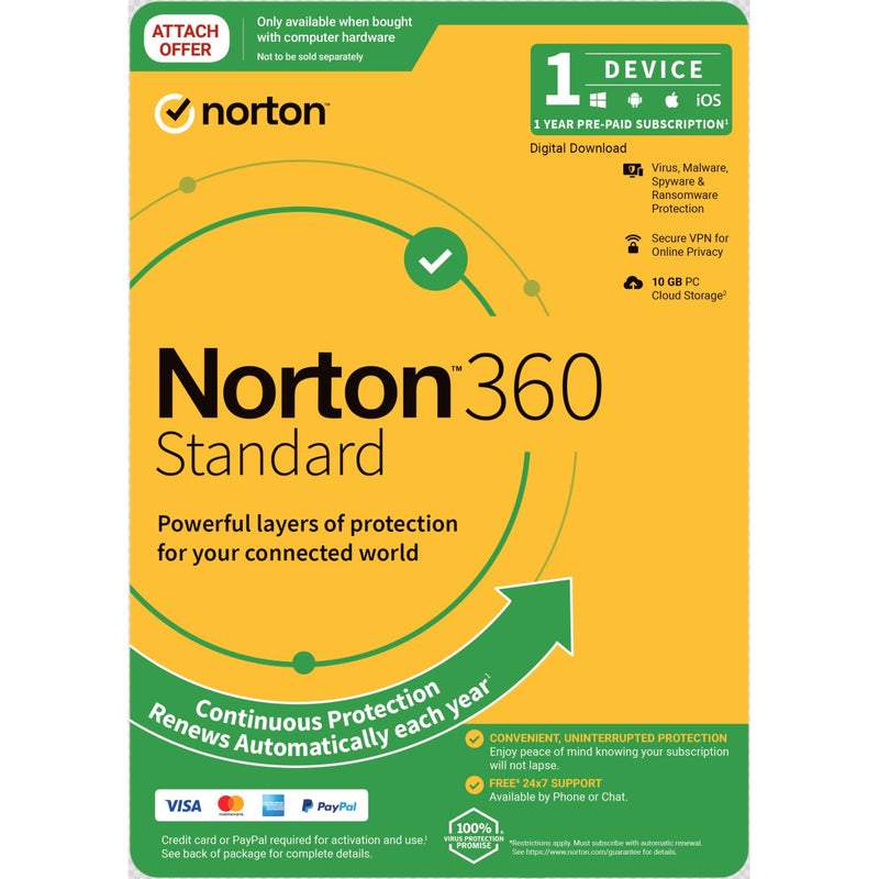 Norton 360 Standard  10GB AU 1 User 1 Device OEM