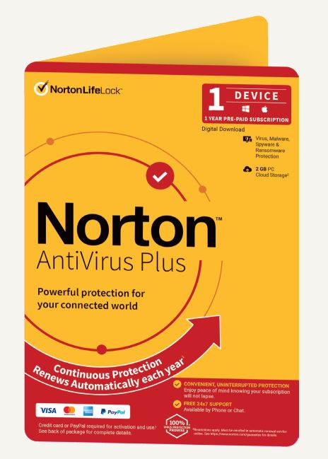 Norton Antivirus Plus 2GB 1 User 1 Device OEM PC Only