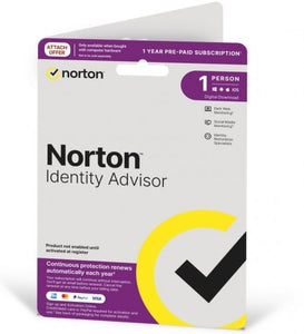 Norton Identity Advisor Plus 1 User, 12 Months, Digital Key  via Email