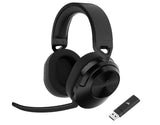 Corsair HS55 Wireless & Bluetooth Carbon, 7.1 Dolby, PS5, Switch. Mobile, Ultra Comfort Foam, USB Receiver, 266g light, 24hr Headset. 2023 Model (LS)