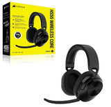 Corsair HS55 Wireless Core Carbon WL & Bluetooth, PS5, Switch. Discord Certified, Ultra Comfort Foam Gaming Headset