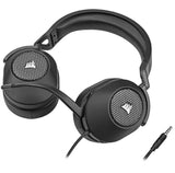 Corsair HS65 Carbon 7.1 Dolby Atoms Surround Wired Headset. All Day Comfort, Lightweight, Sonarworks SoundID 3.5mm, USB PC, Mac, Headphone (LS)