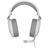 Corsair HS65 White 7.1 Dolby Atoms Surround Wired Headset. All Day Comfort, Lightweight, Sonarworks SoundID Technology 3.5mm, USB PC, Mac,  Headphone