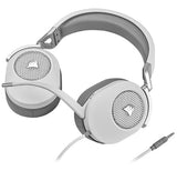 Corsair HS65 White 7.1 Dolby Atoms Surround Wired Headset. All Day Comfort, Lightweight, Sonarworks SoundID Technology 3.5mm, USB PC, Mac,  Headphone