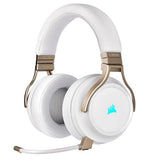 Corsair Virtuoso Wireless RGB Pearl 7.1 Audio. High Fidelity Ultra Comfort, supports USB and 3.5mm Gaming Headset / Headphone (LS)