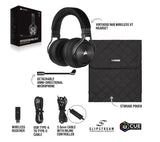 Corsair Virtuoso RGB Wilress XT Black 7.1 Audio. High Fidelity Ultra Comfort, Broadcast Grade Microphone, Slipstream Wireless USB. Headset,